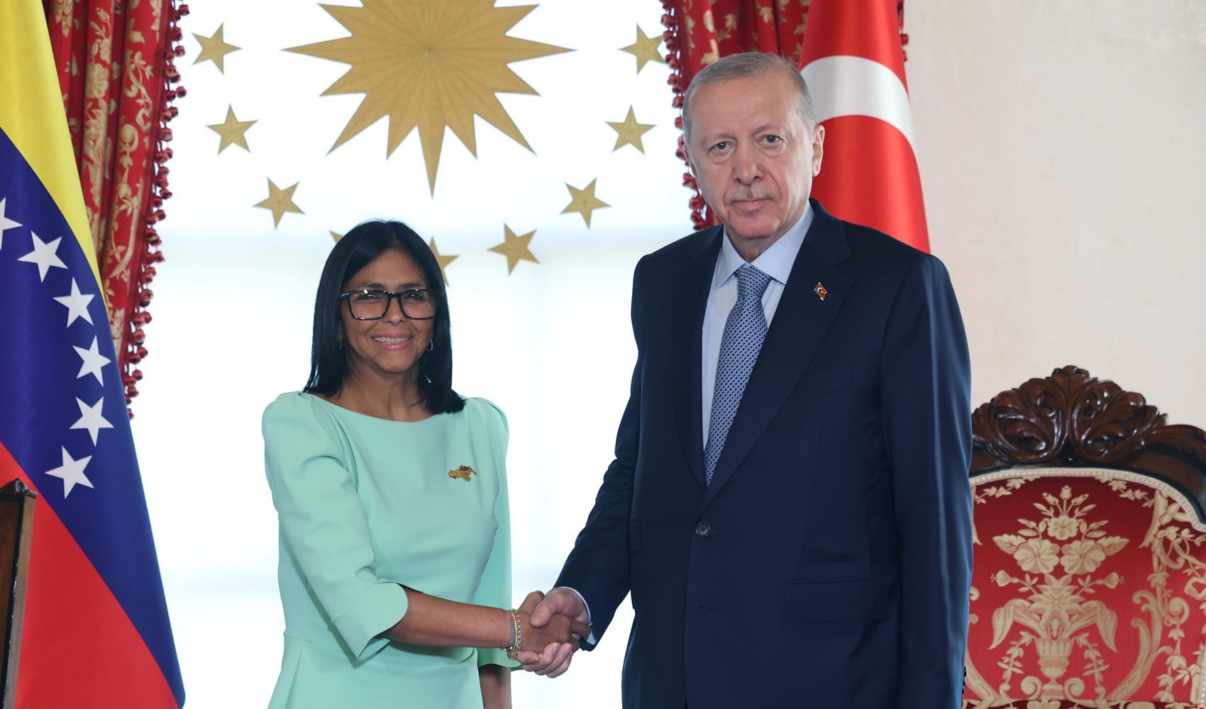 Cumhurbaşkanı Erdoğan, Venezuela Cumhurbaşkanı Vekili Rodriuez ile görüştü