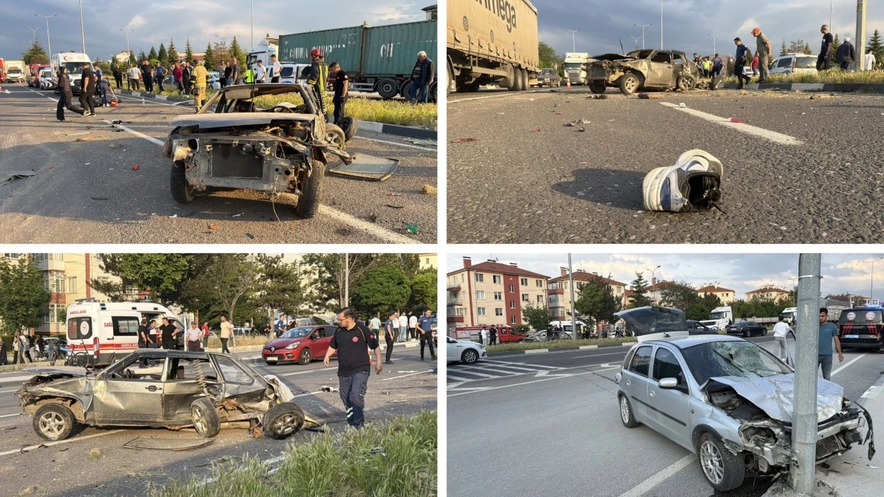 TIR'la çarpışan otomobil takla atıp karşı şeride geçti: Ölü ve yaralılar var