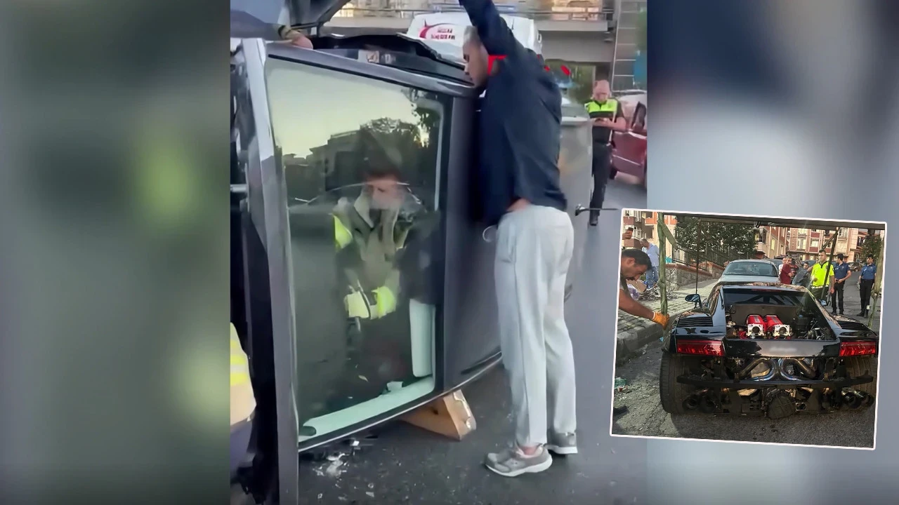 Lüks otomobil canavara dönüştü: Kazadan sonra arkasına bakmadan kaçtı