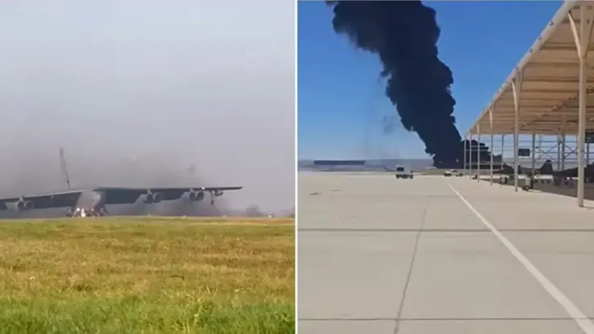ABD'de B-52 bombardıman uçağı faciası! Kalktıktan saniyeler sonra düştü