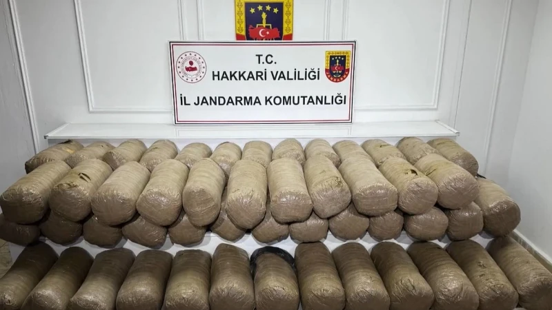 Hakkari’de düzenlenen operasyonda 503 kilogram uyuşturucu madde ele geçirildi