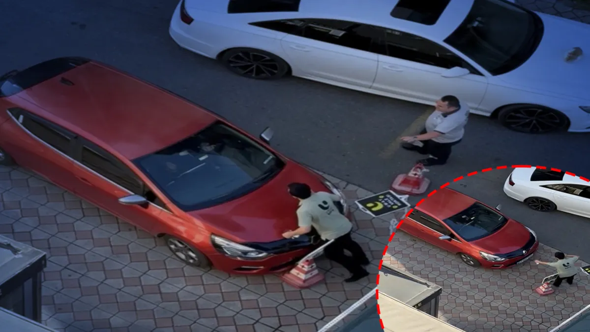 Kağıthane'de hastane otoparkı ücreti kriz çıkarttı! Aracını valenin üzerine sürdü: O anlar kamerada
