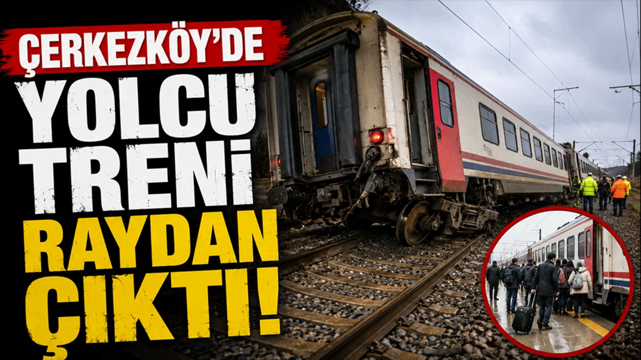 Çerkezköy'de korku dolu anlar! Yolcu treni raydan çıktı
