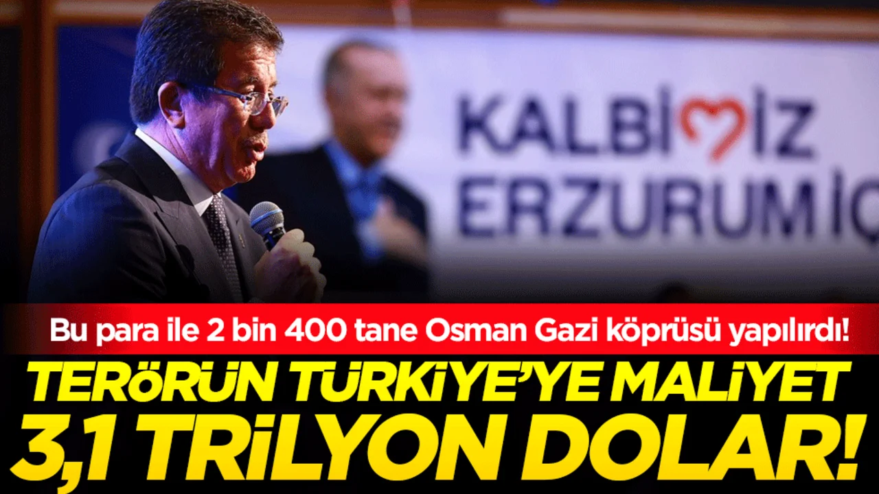 Terörün ülkeye maliyeti 3,1 trilyon dolar: Bu para ile 2 bin 400 tane Osman Gazi köprüsü yapılırdı