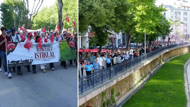 Kurtuluş Savaşı’ndaki milli ruhu 95 kilometre yürüyerek yaşattılar