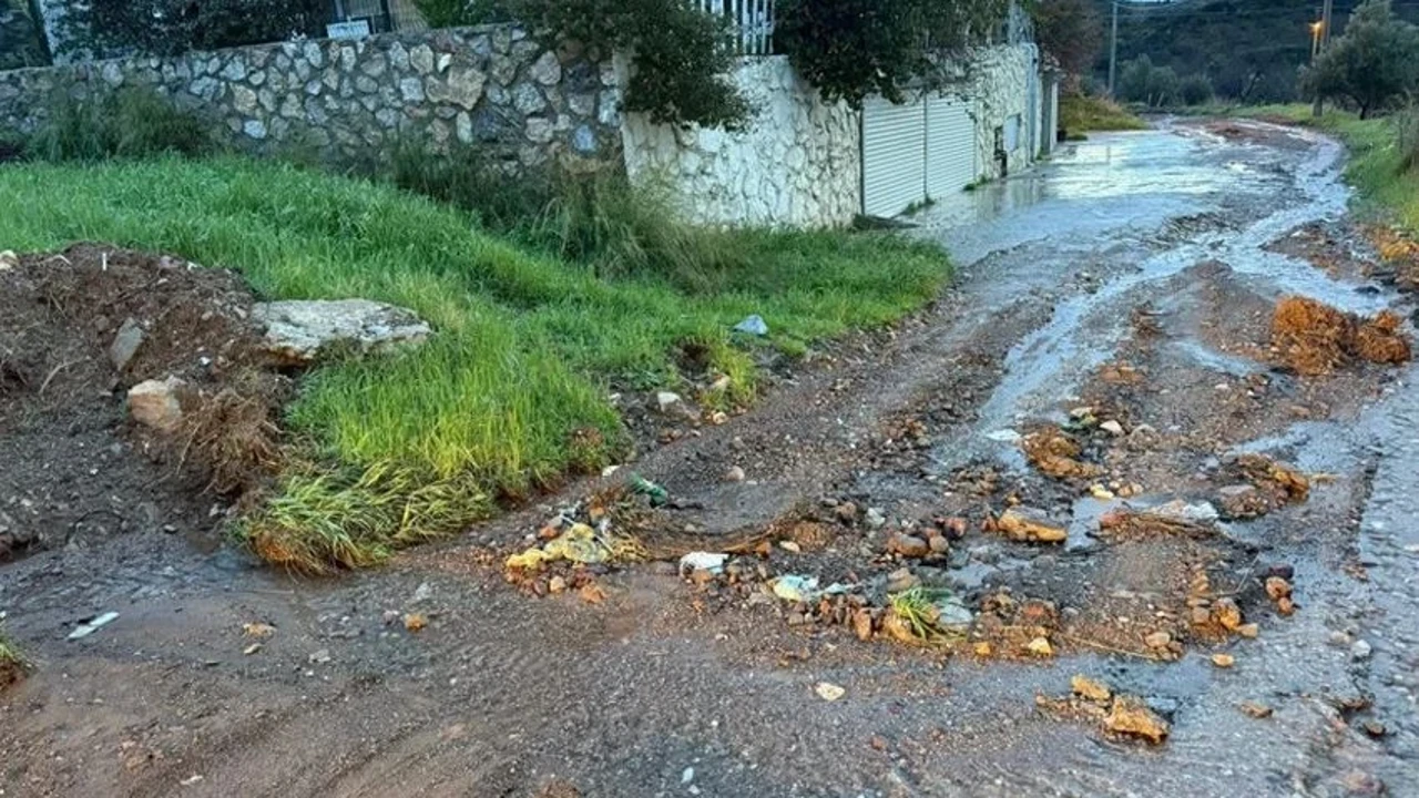 Datça’da utanç tablosu: Yol kaderine terk edildi