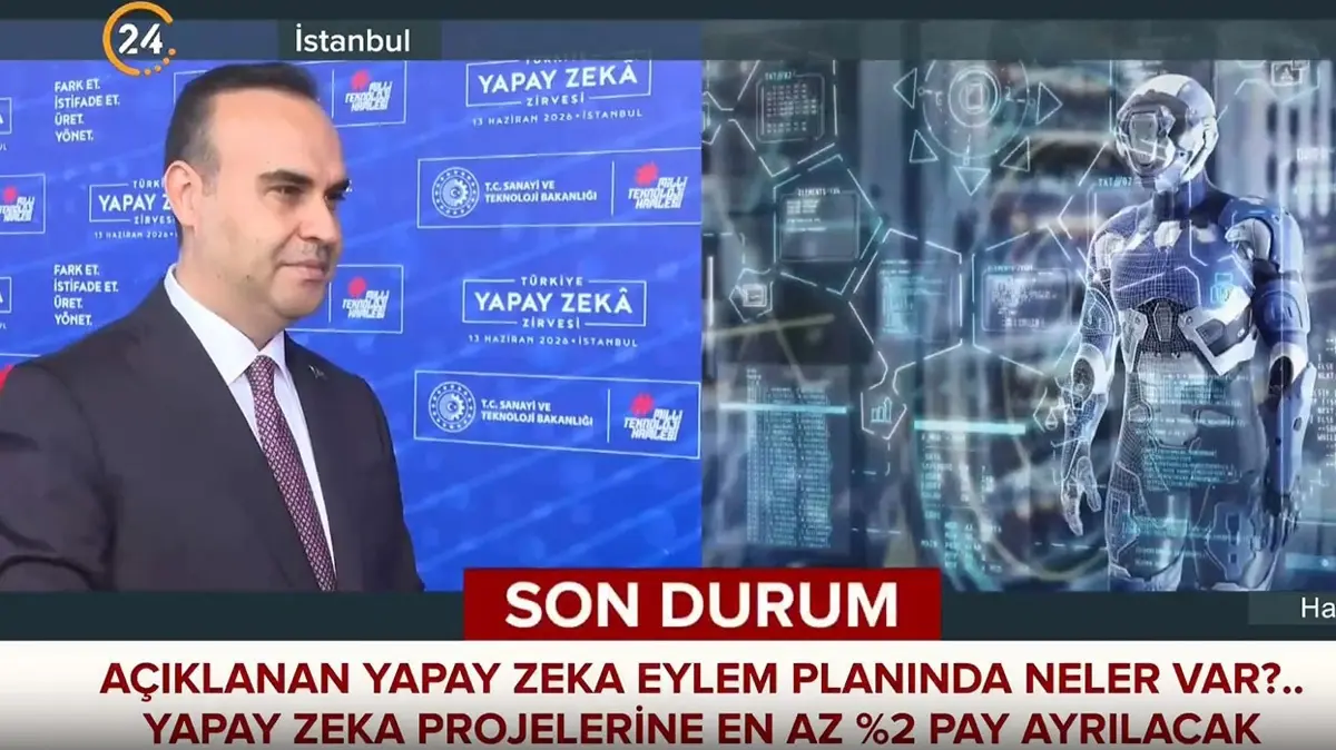 Bakan Kacır 24 TV'de açıkladı: 5 milyon kişiye yapay zeka eğitimi verilecek