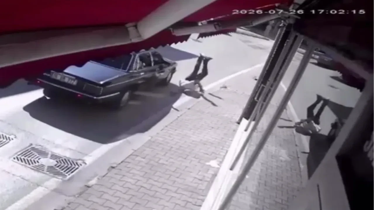 Koşarak yola fırladı, feci şekilde yere çakıldı