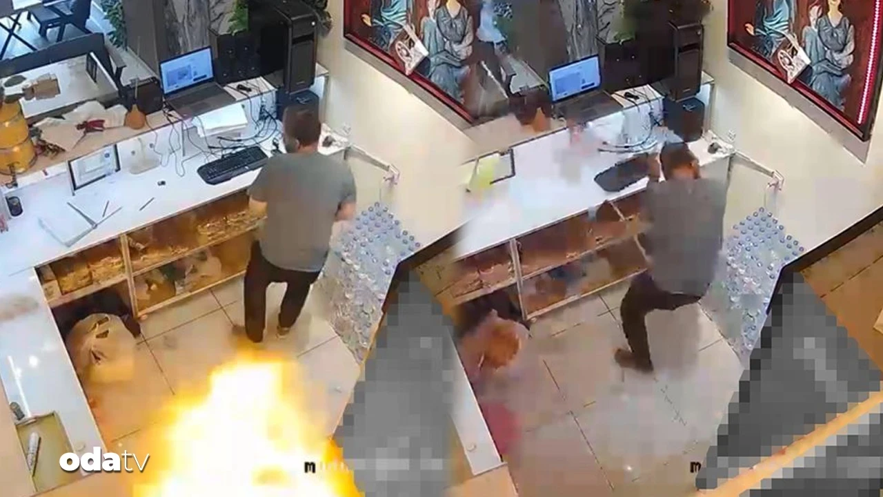 Kafede korku dolu anlar... İş yeri sahibi o anları unutamayacak