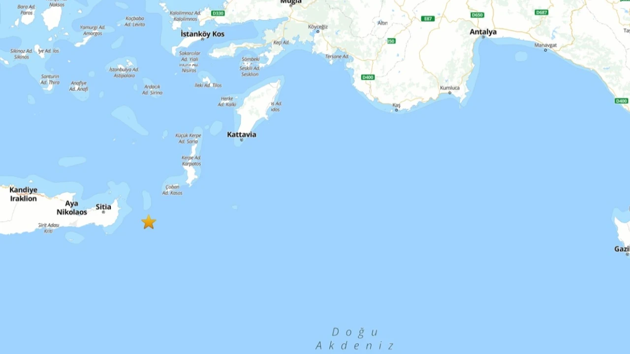 Muğla'da Datça açıklarında 3.5 büyüklüğünde deprem