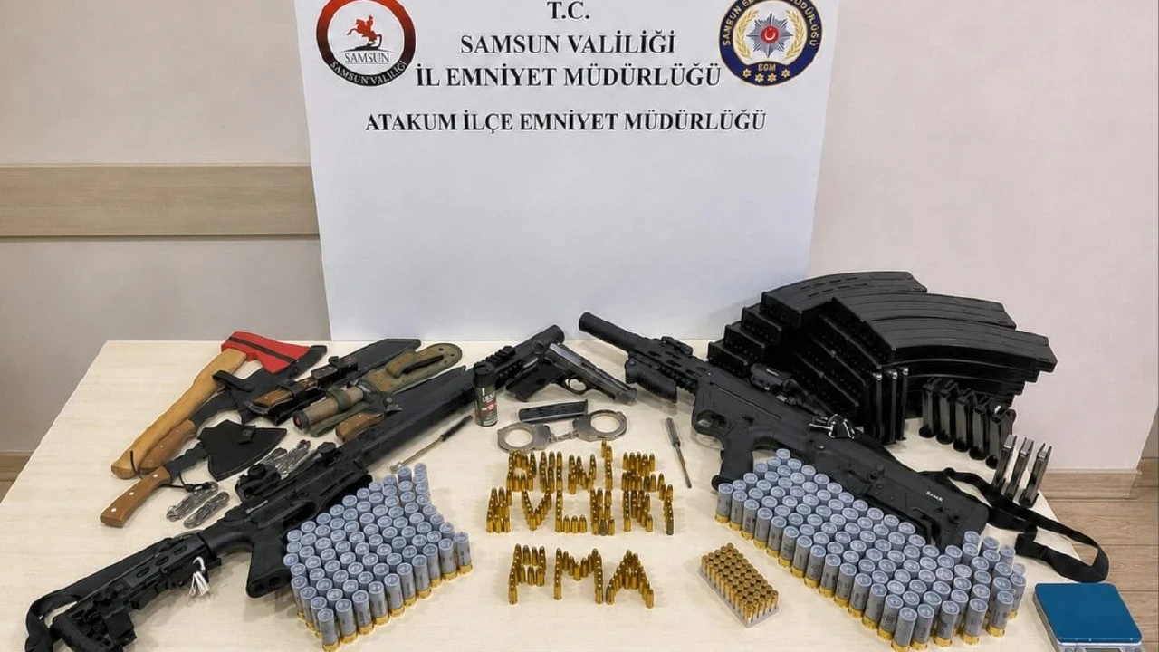 Samsun'da operasyon: Çok sayıda ruhsatsız silah ve mühimmat ele geçirildi