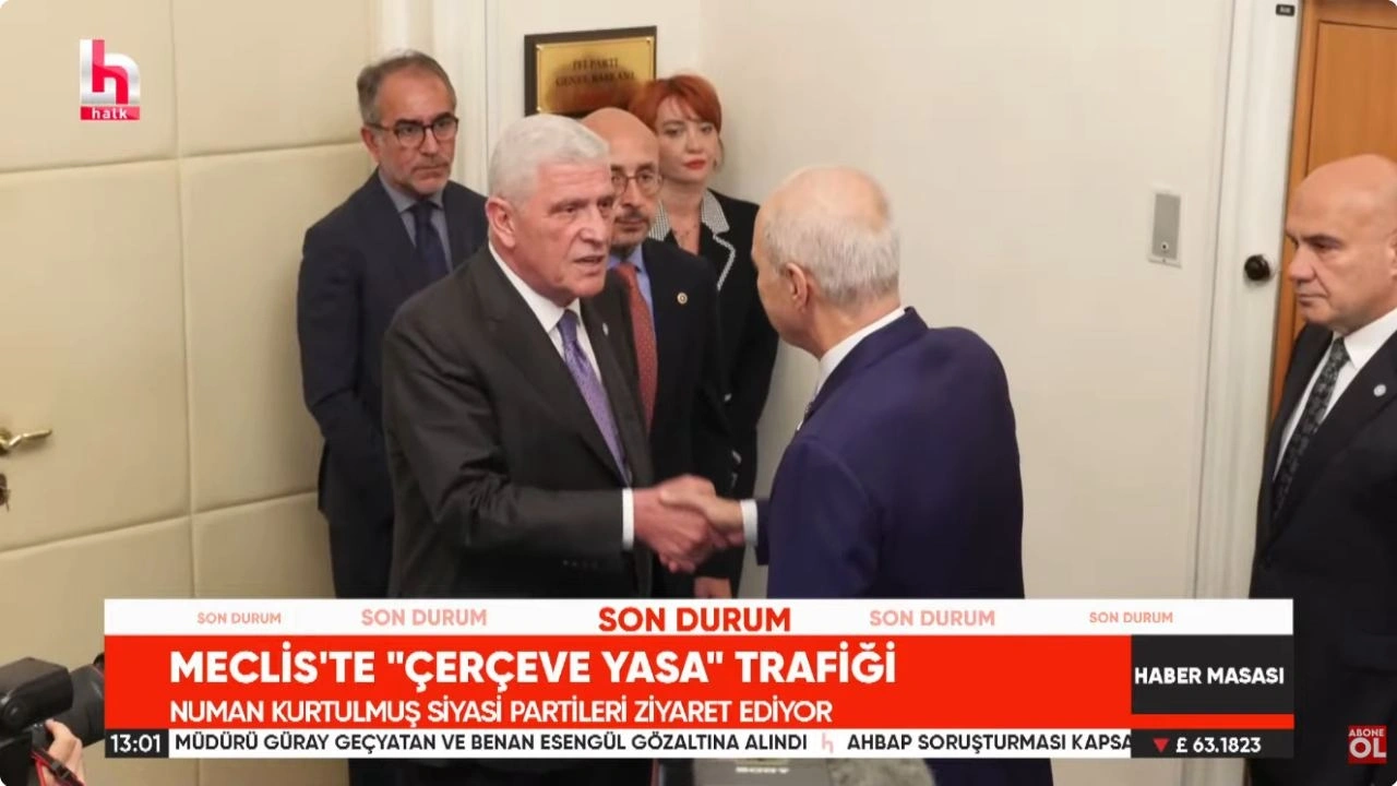 Numan Kurtulmuş'tan Müsavat Dervişoğlu'na çerçeve yasa ziyareti