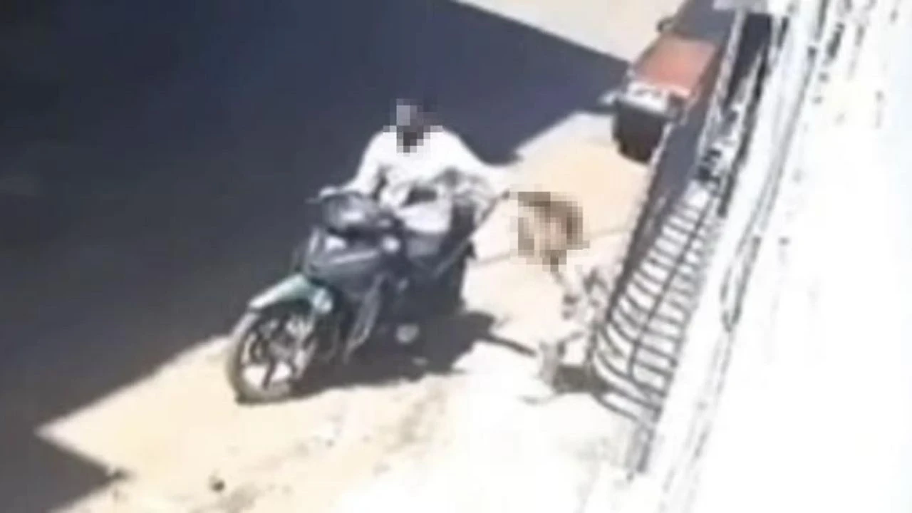 Gaziantep'de kan donduran olay! Küçük kızını tokatladı, motosikletle saçından sürükledi