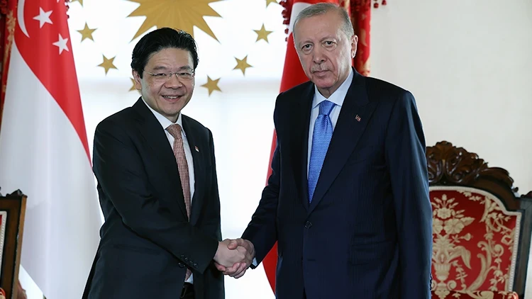 Cumhurbaşkanı Erdoğan, Singapur Başbakanı Lawrence Wong'u kabul etti