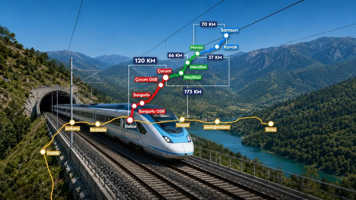 Hızlı tren Türkiye'yi sarıyor: Ankara-Samsun yolculuğu 2,5 saat sürecek