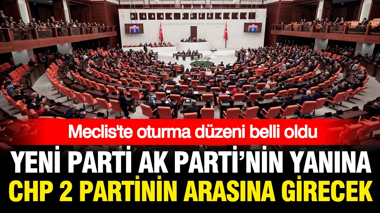 CHP, iki partinin arasına girecek: Meclis'te oturma düzeni değişti