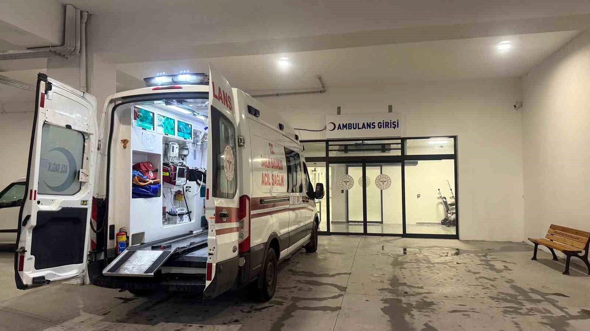 Yılan, bahçeye inen adamın ayağına saldırdı