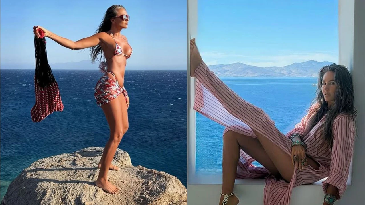 Eda Taşpınar'dan iddialı Mikanos paylaşımı! Minicik bikinisiyle pozlar verdi