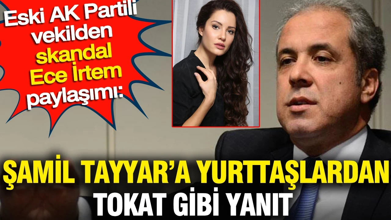 Eski AK Partili vekilden skandal Ece İrtem paylaşımı: Şamil Tayyar'a yurttaşlardan tokat gibi yanıt