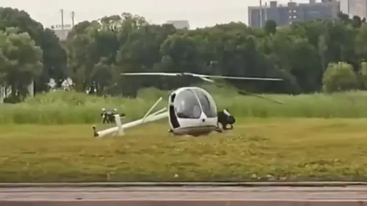 Acil iniş yapan helikopter kontrolden çıktı! Yaralılar var