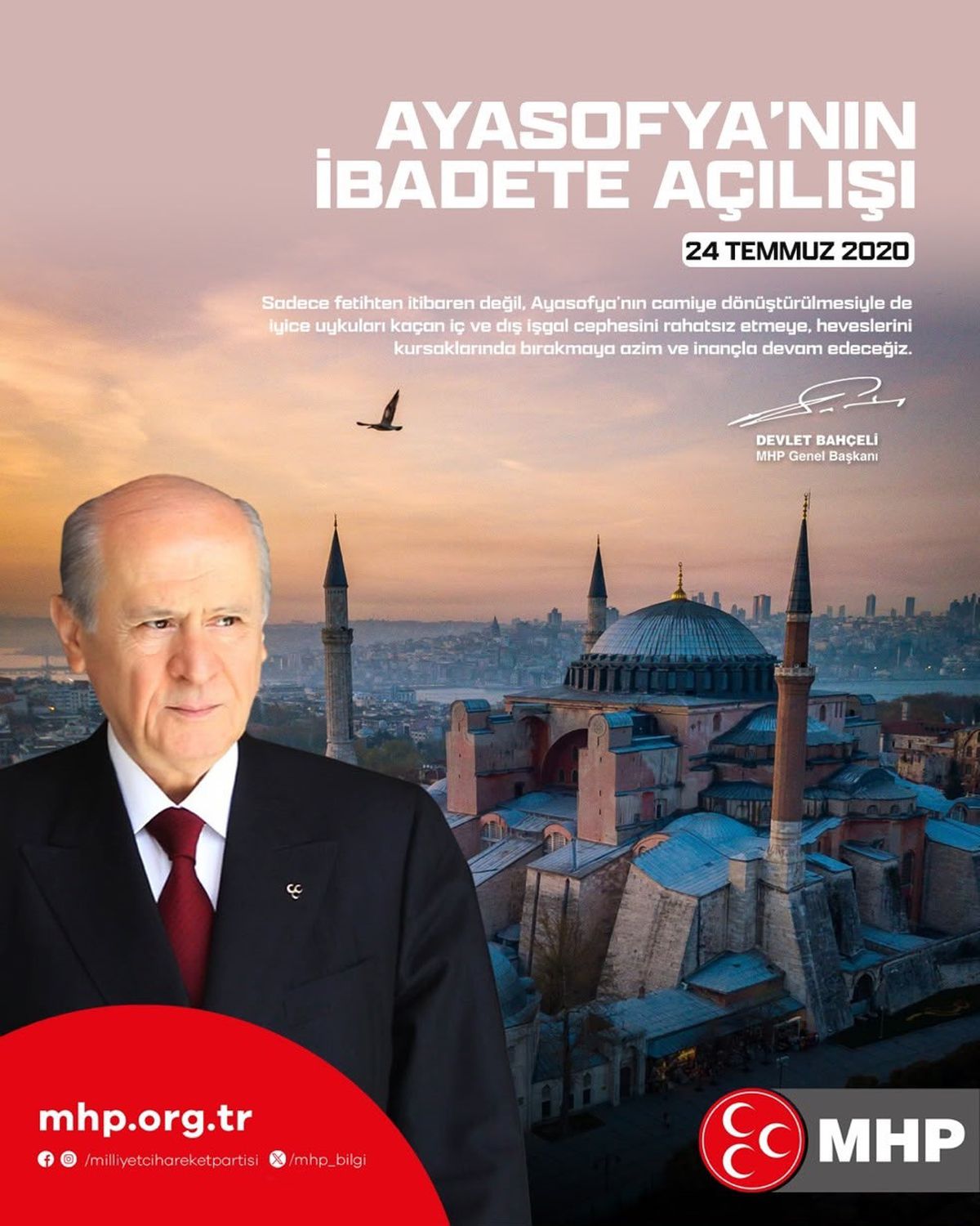 Bahçeli'den 'Ayasofya' mesajı