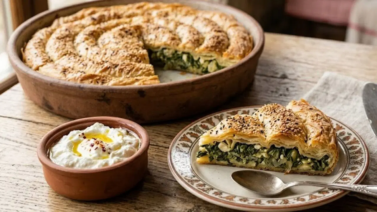 Bir dilimi asla yetmeyen geleneksel lezzet: Selanik usulü ıspanaklı börek tarifi