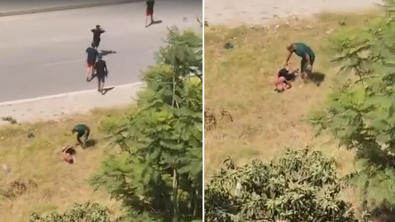 Serinlemek için kanala girdi: Babası gelip kemerle dövdü