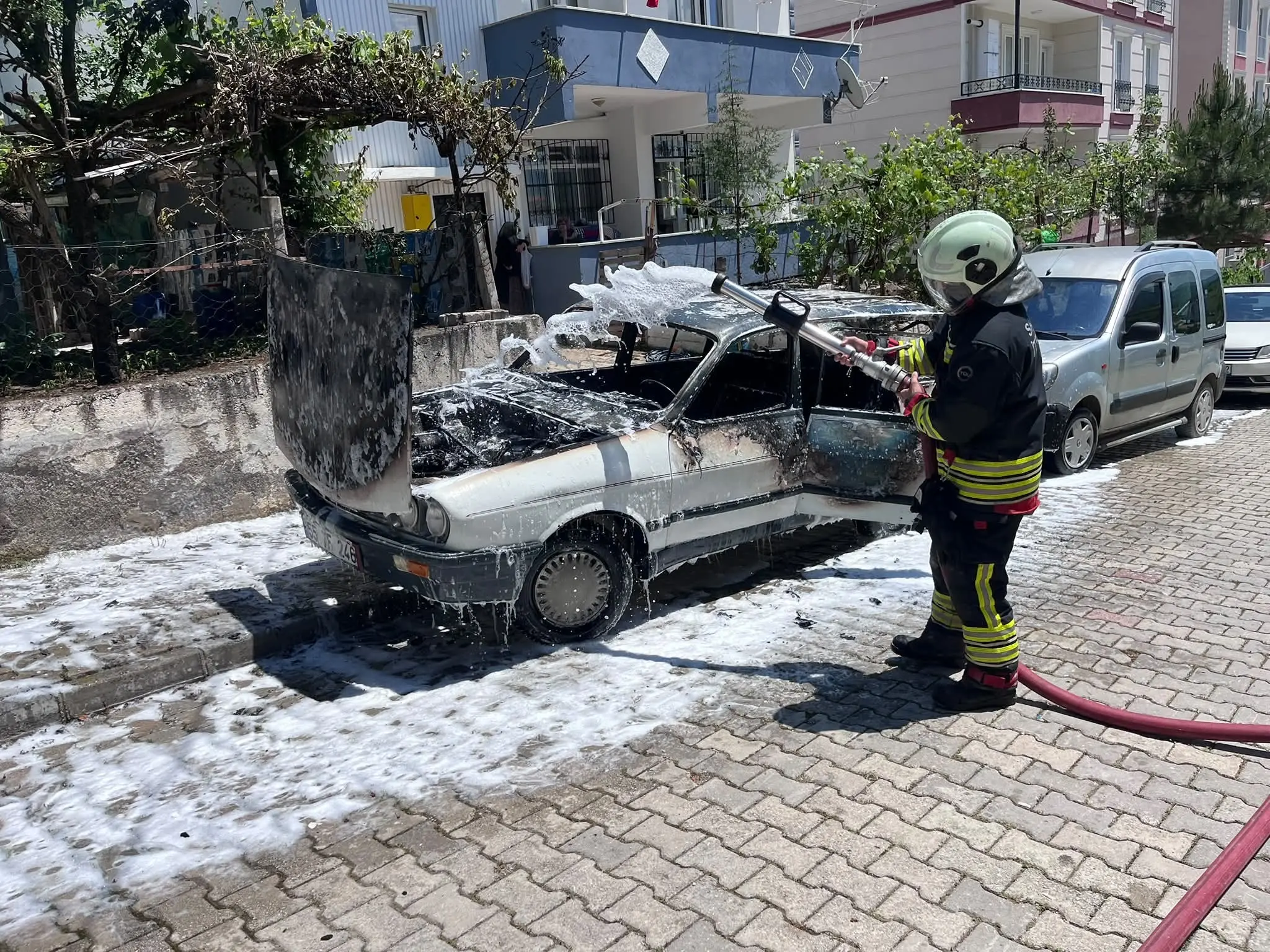 Samsun'da korkutan yangın! Bir anda alevlere teslim oldu
