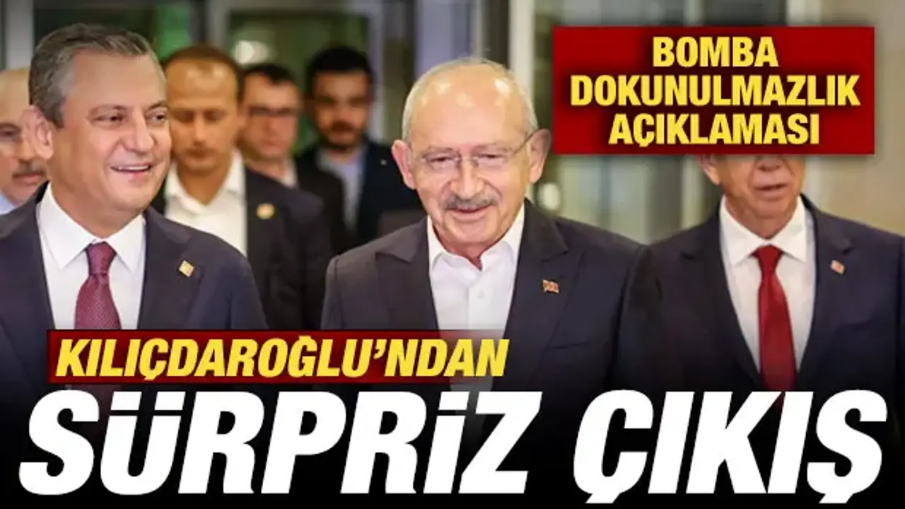 Kılıçdaroğlu'ndan sürpriz çıkış! Bomba dokunulmazlık açıklaması!