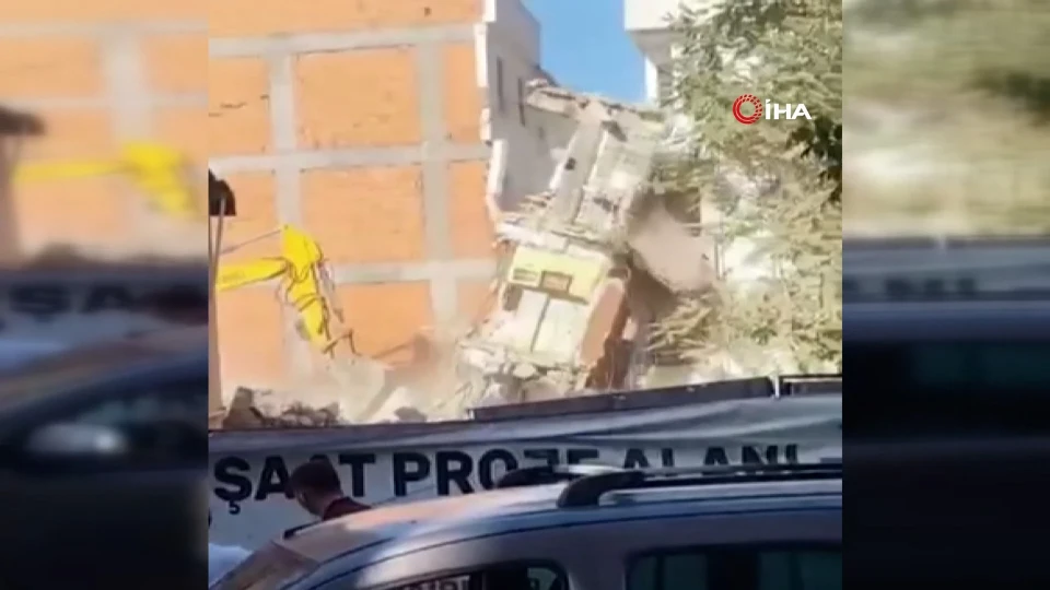 İstanbul Küçükçekmece’de Yıkım Kazası: Yan Binada Hasar Oluştu