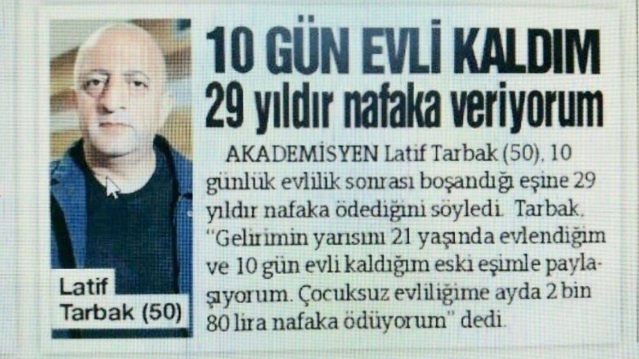 Kendini Doç. Dr. olarak tanıtan "nafaka mağduru" Tarbak akademisyen değilmiş!