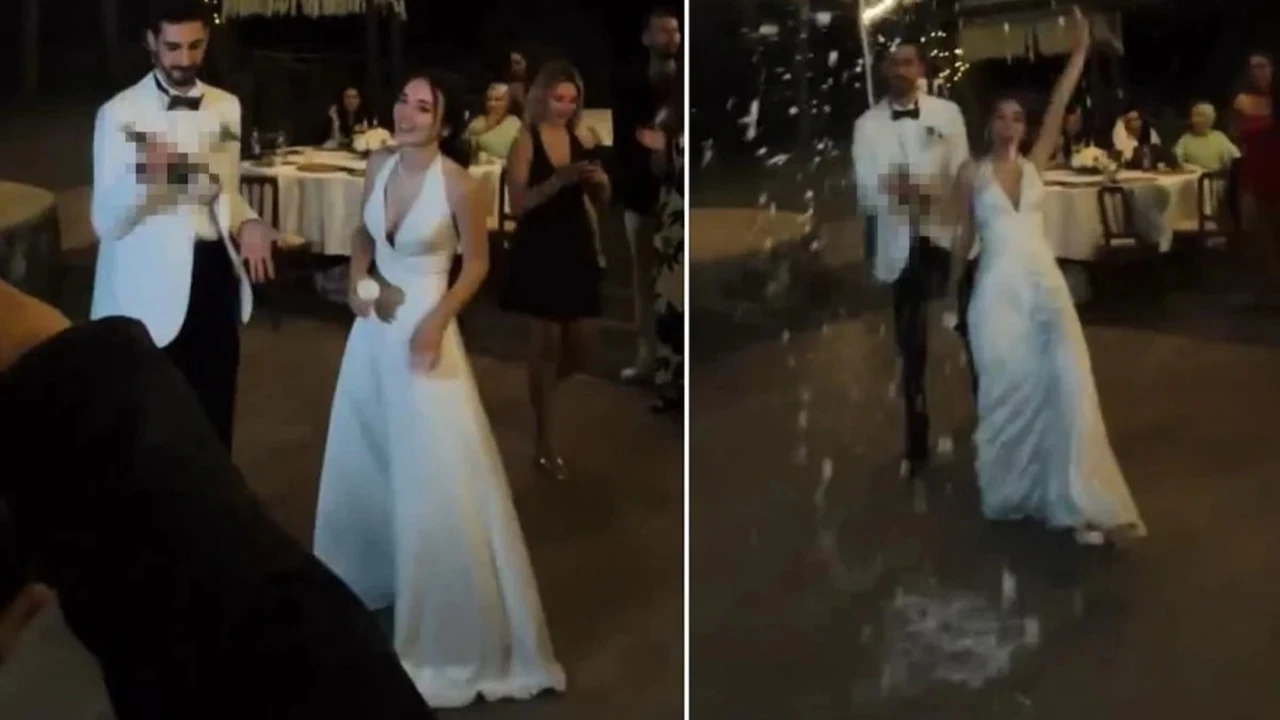 Romantik dans faciayla bitti! Gelin bir anda yere düştü
