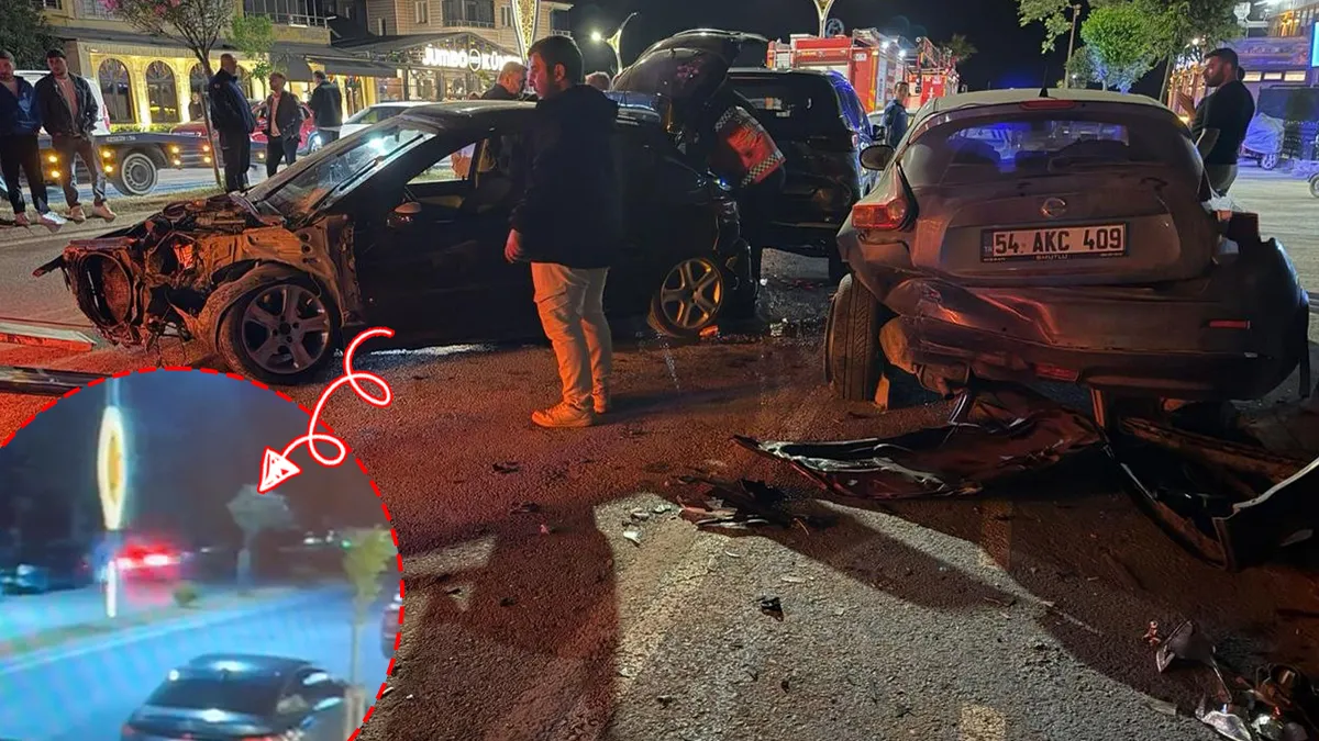 Sakarya’da panik anları! Kontrolden çıkan araç ortalığı birbirine kattı: Yaralılar var!