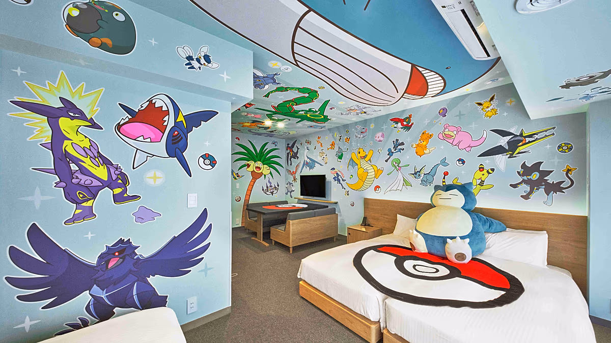 Japon otel zincirinin yenilenen Pokémon odalarına göz atın