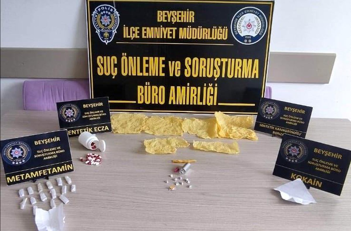 Beyşehir'deki uyuşturucu operasyonunda 2 şüpheli tutuklandı