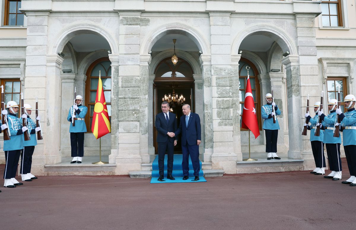 Cumhurbaşkanı Erdoğan, Kuzey Makedonya Başbakanı Mickoski'yi Kabul Etti
