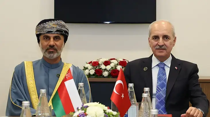 TBMM Başkanı Kurtulmuş Umman Şura Meclisi Başkanı Al Maawali ile bir araya geldi
