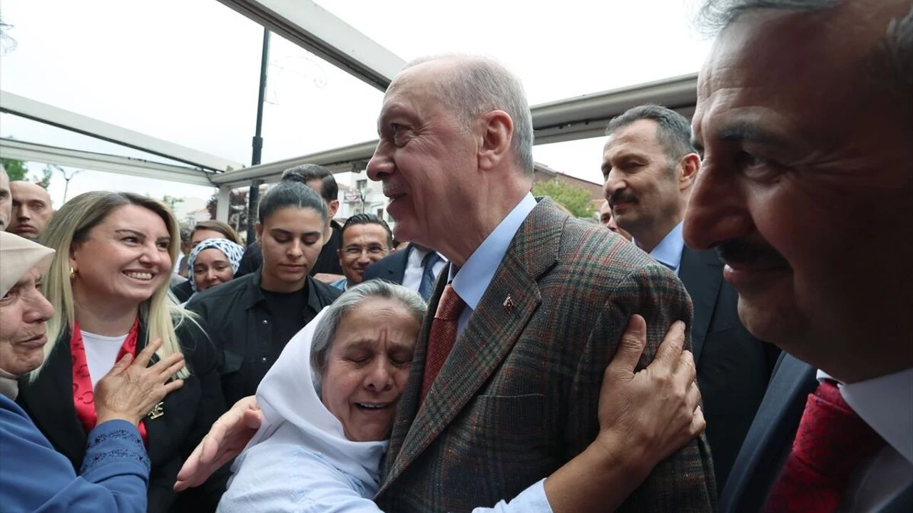 Cumhurbaşkanı Erdoğan'a, Edirne'de yoğun ilgi