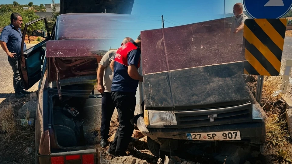 Araç refüje çarptı… Üç kişi yaralandı