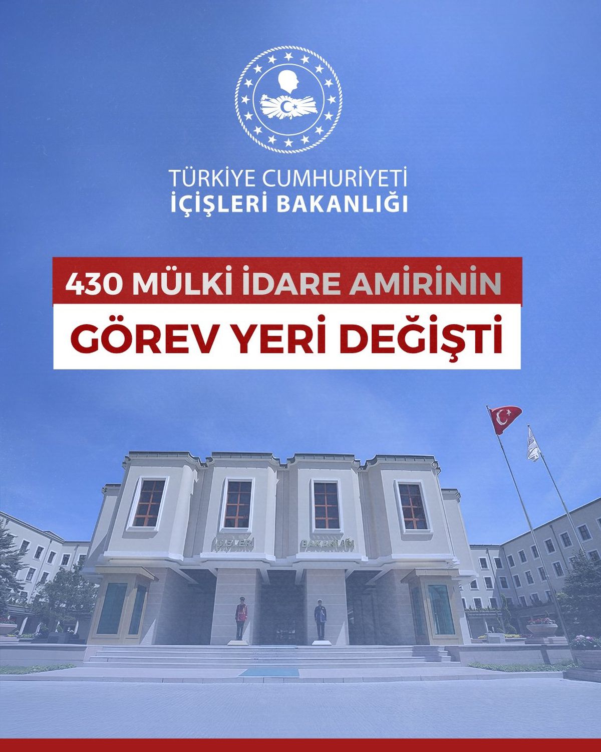 430 Mülki İdare Amirinin Görev Yerleri Yeniden Belirlendi
