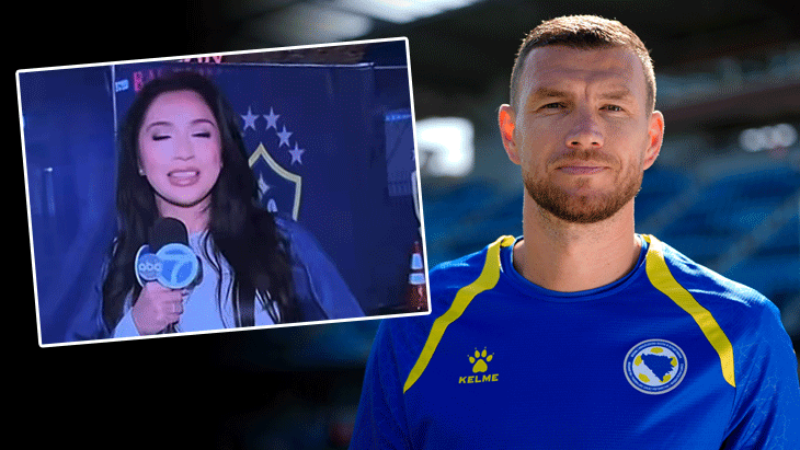 Bosna Hersek'te Edin Dzeko'dan spikere harita yanıtı! 'Önemli olan ABD Milli Takımı'nın ne düşündüğü'