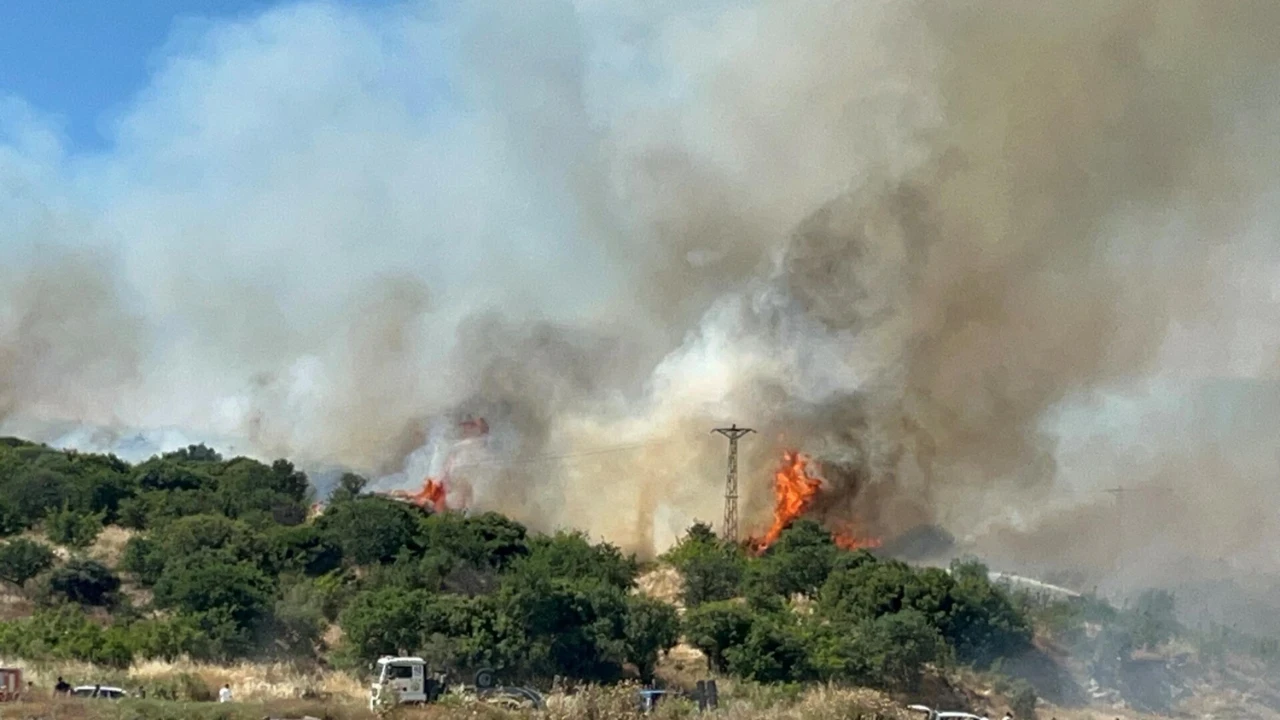 Çanakkale'de Orman Yangını, Havadan ve Karadan Müdahale Ediliyor
