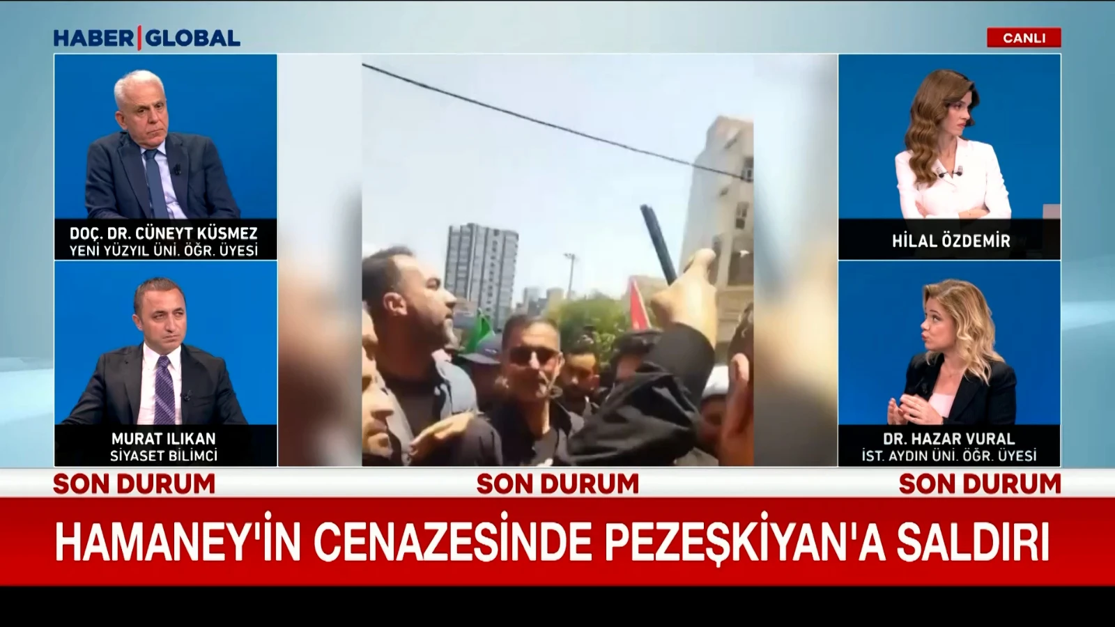 Hamaney’in cenazesinde Pezeşkiyan’a saldırı!
