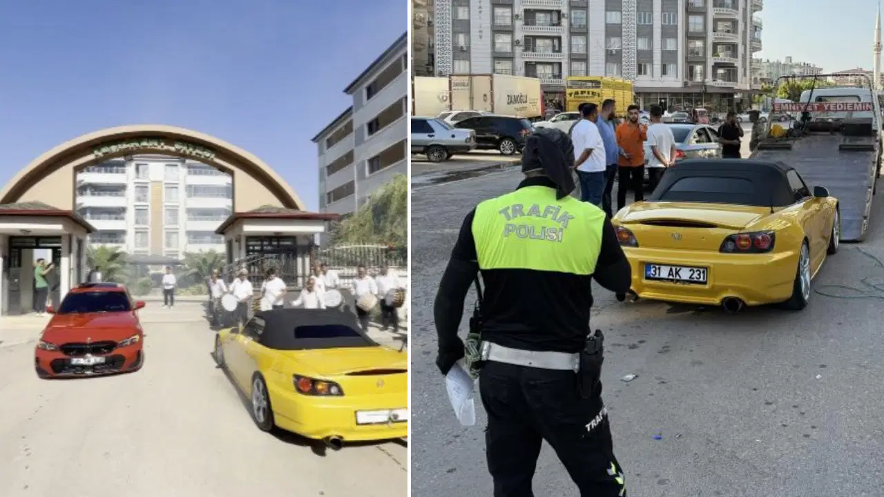 Düğün konvoyundaki drifte 156 bin TL para cezası