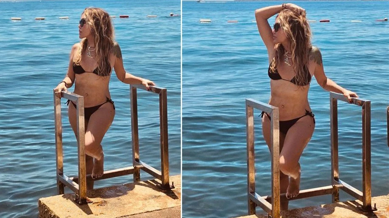 Yonca Evcimik'ten iddialı tatil paylaşımı! Bikinili pozlarıyla sosyal medyayı salladı: Kim derki 62 yaşında!