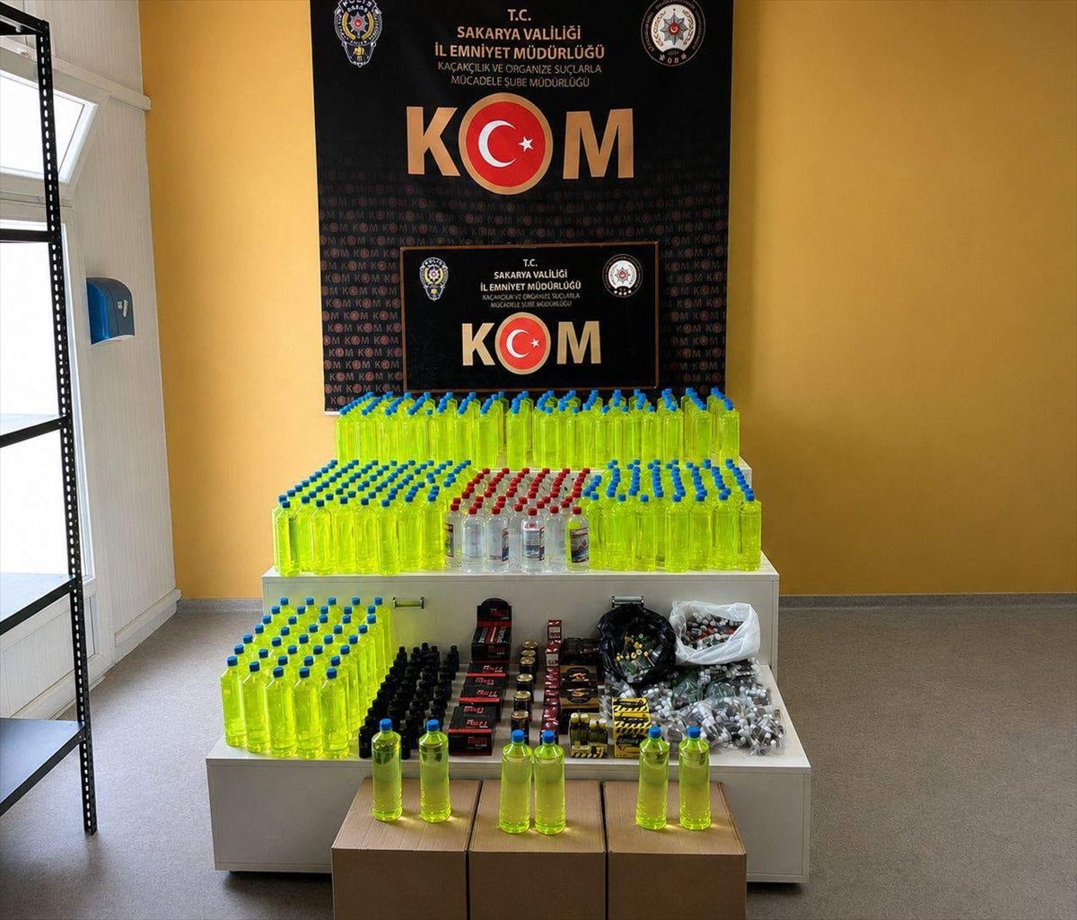 Sakarya'da kaçak alkol operasyonunda 1 şüpheli yakalandı