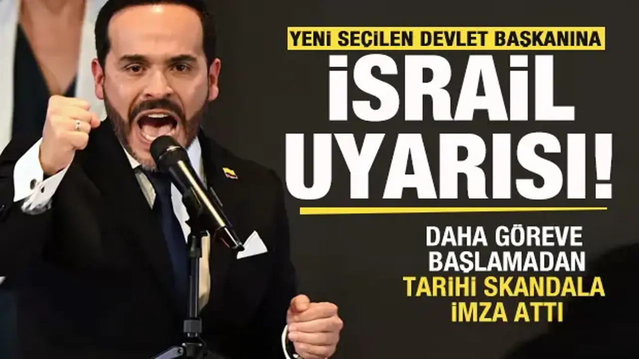 Göreve başlamadan tarihi skandala imza attı! Yeni seçilen devlet başkanına İsrail uyarısı!