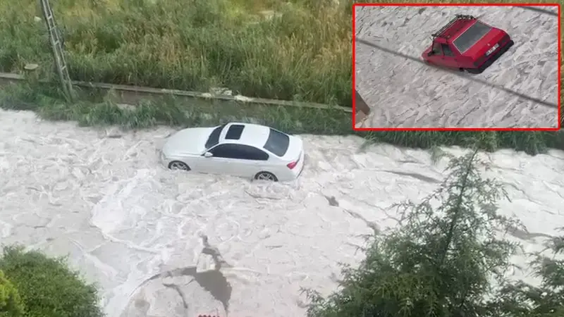Ankara'da dolu ve sağanak hayatı olumsuz etkiledi