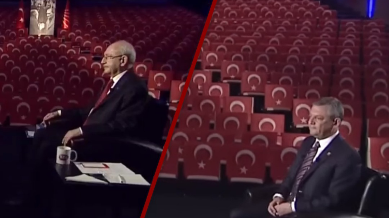 Aynı salonda 43 gün arayla iki farklı CHP Genel Başkan yayına katıldı