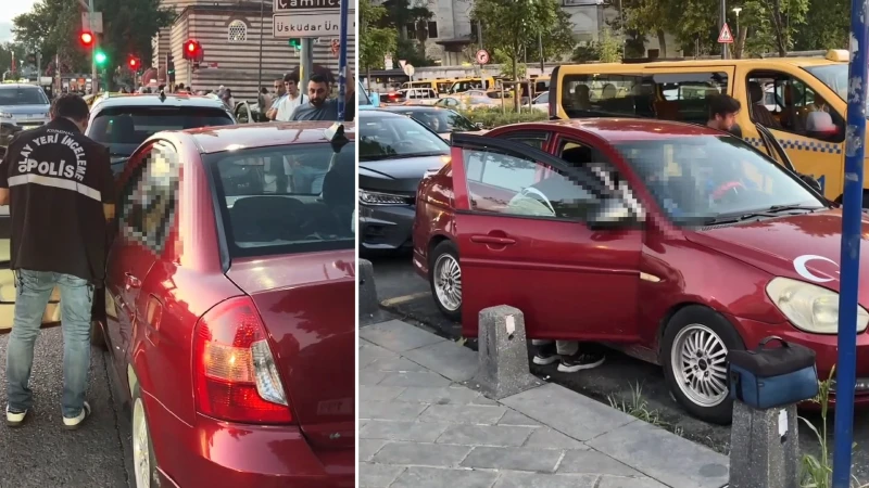 Üsküdar'da caddede duran otomobilde erkek cesedi bulundu